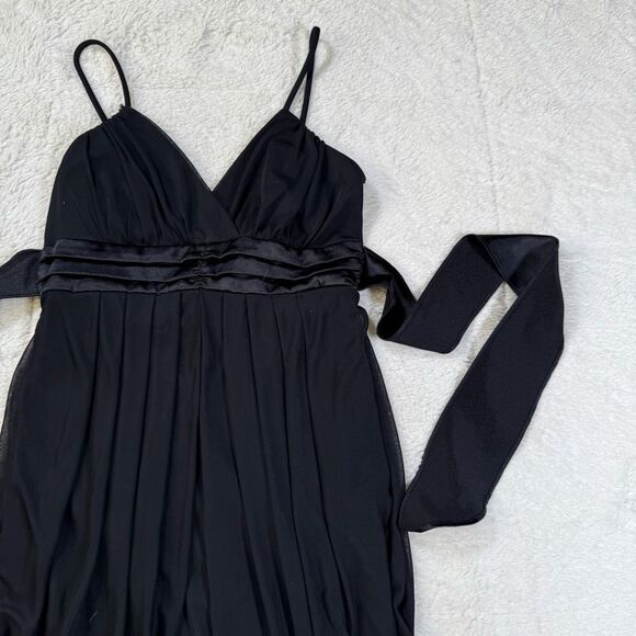 Vintage Y2K Taboo Black Mini V Neck Dress - Picture 2 of 5